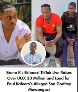 Alleged Son of Late Paul Kafeero Receives Cash and Land During Bruno K's TikTok Live/ courtesy photo